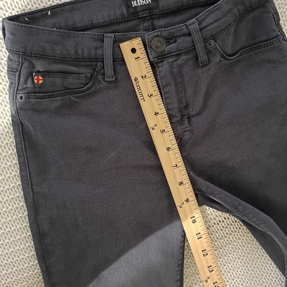 Hudson Natalie Ankle Skinny Jeans Charcoal Mid‎ Rise Size 27 NWT MSRP $195